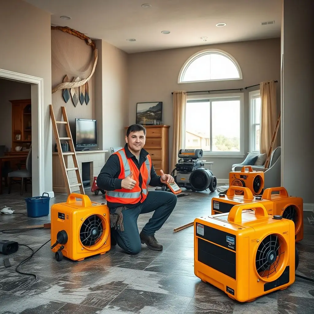 A technician using a thermal imaging camera to detect moisture behind a kitchen wall in a high-end Summerlin South home.